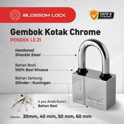 GEMBOK BESI KOTAK PENDEK BLOSSOM