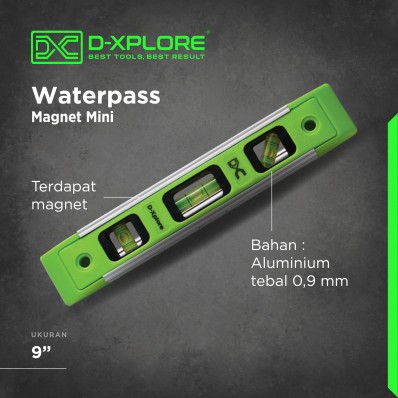 WATERPASS MAGNET ALUMINIUM MINI D-XPLORE