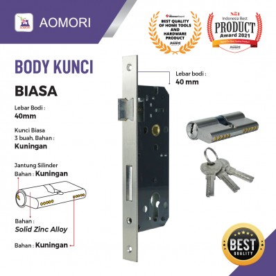 BODY KUNCI PINTU BESI AOMORI BIASA