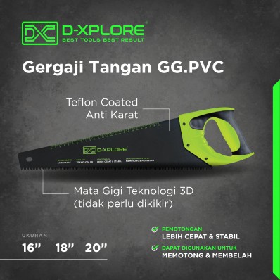 GERGAJI TANGAN GAGANG PVC D-XPLORE