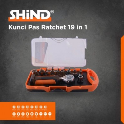Kunci Pas Ratchet 19 in 1