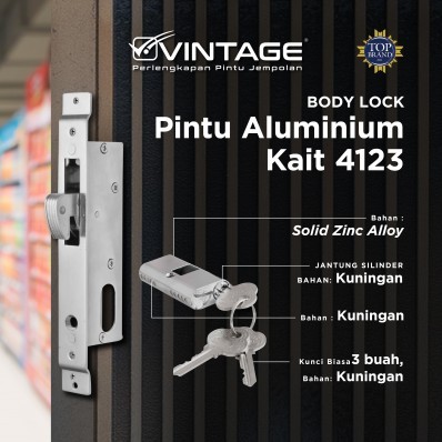 BODY KUNCI PINTU ALUMINIUM KAIT VINTAGE